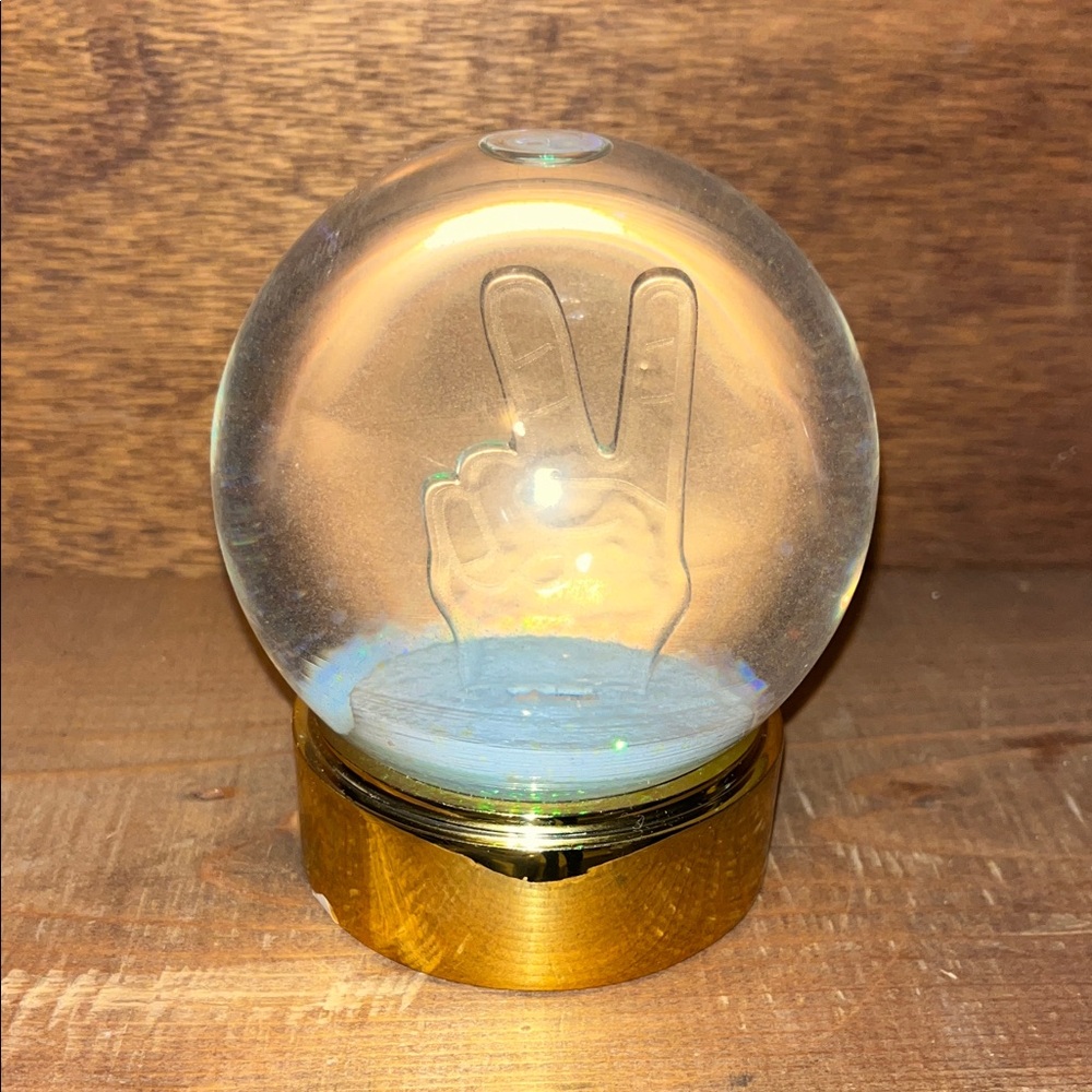 Peace Sign Light up Snow Globe